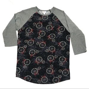 LulaRoe Randy bicycle print in size large
